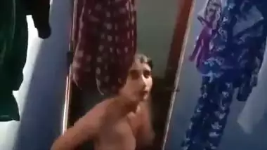 Spying Indian college girl in bathroom