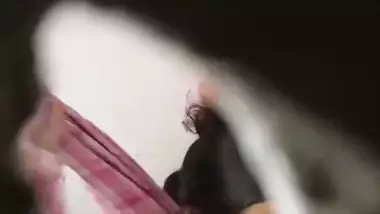 Devar hides near bathroom to see bhabhi nude bath