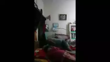 College girl receives fucked by landlord infront of her roommate