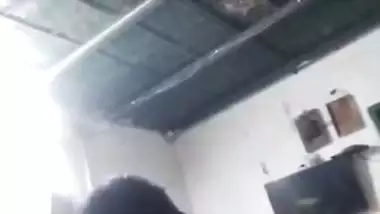 Horny Jija chews big boobs of Sali in a local bf video