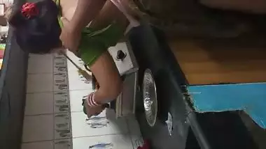 Houswife in kitchen sex with husband in desi HD porn