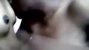 Amateur video of the Indian man kissing wife's tits before sex