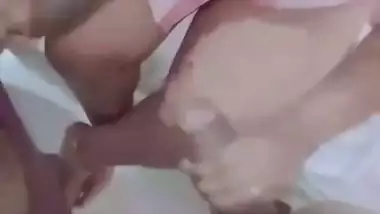 Busty girl enjoys two dicks together in Telugu xxx MMS