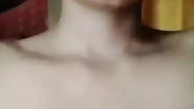 Slim village girl striptease after bath nude MMS